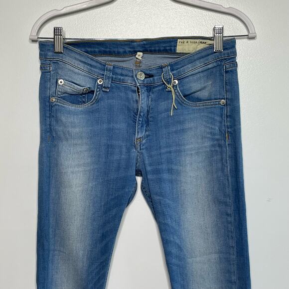 Rag & Bone Kill Bowie Skinny Jeans Mid Rise Denim Stretch Medium Wash Blue 28 - Picture 3 of 15